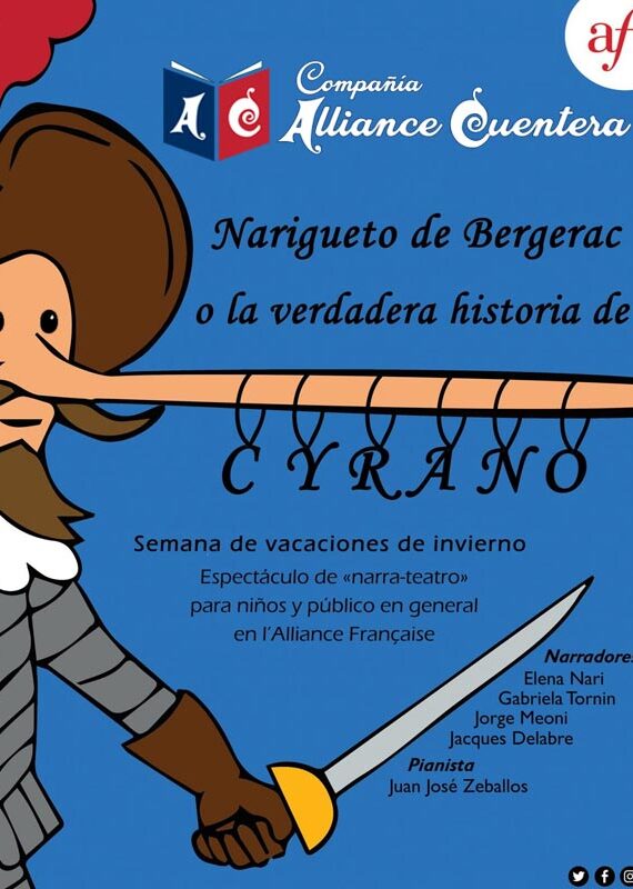 poster de Narigueto de Bergerac, obra para niños en Alianza Francesa